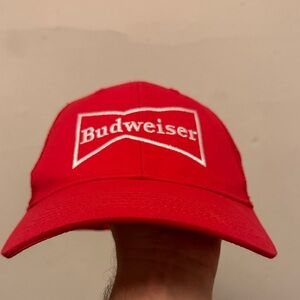Budweiser Red Hat with White Logo